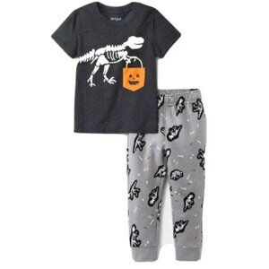 Target Cat & Jack Toddler Boys Dinosaur T-Rex Halloween T-Shirt Jogger Set 2T
